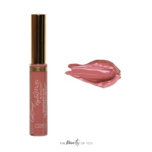 photo of luxe pink hydramatte lipsense with the beauty of you logo at the bottom