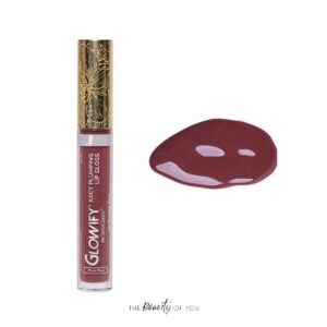 plush plum juicy plumping lip gloss with the beauty of you logo at the bottom