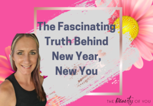 Pink background with Siobhan Mundy in photo and the text The Fascinating Truth behind New Year, New You.